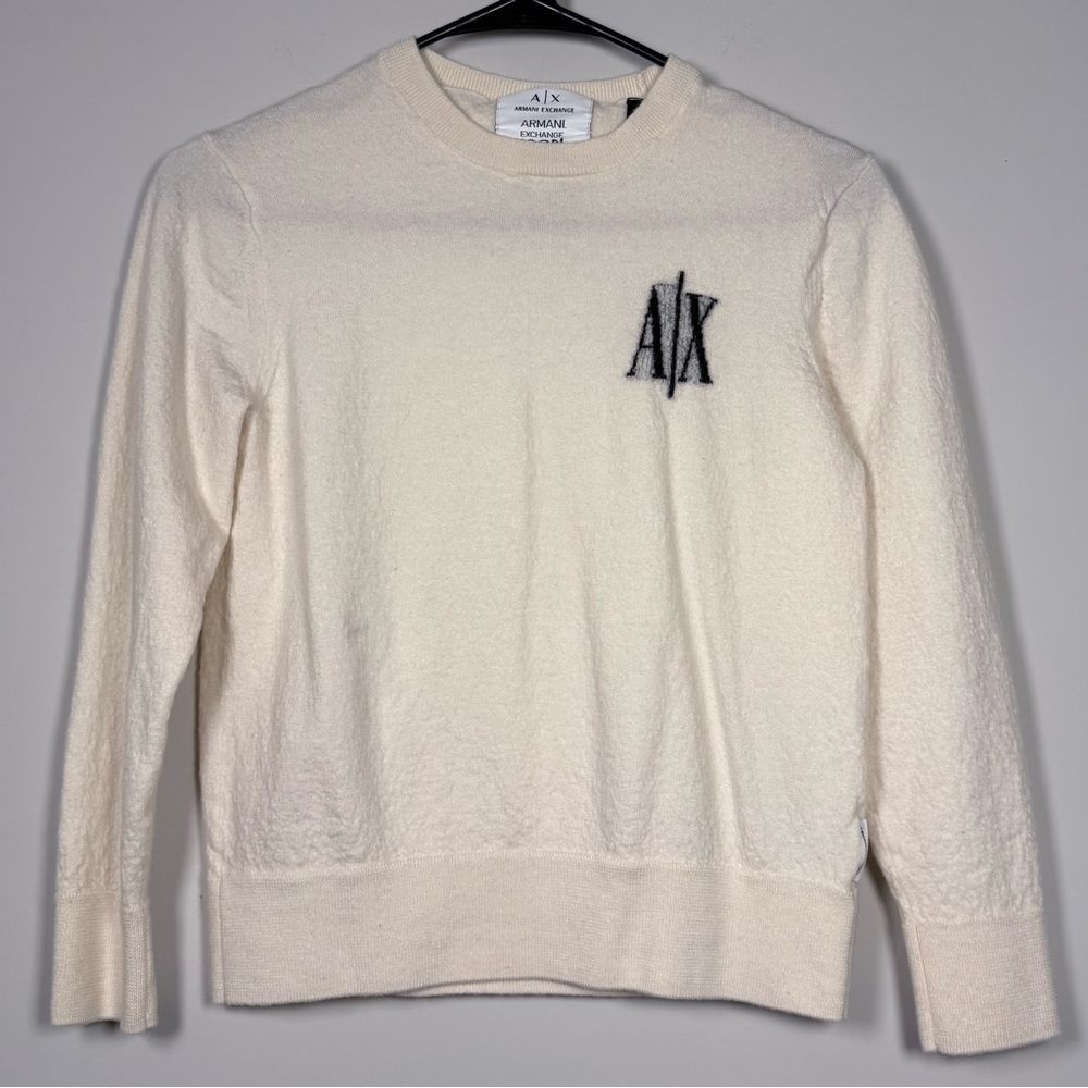 Armani Exchange Cream Crewneck Sweater